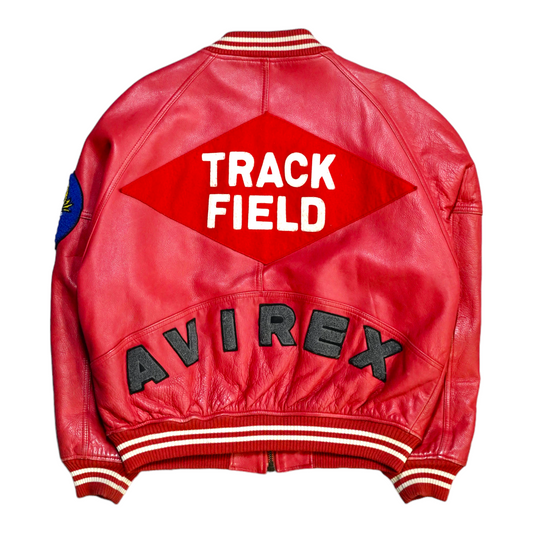 Avirex Track & Field Leather Bomber Jacket