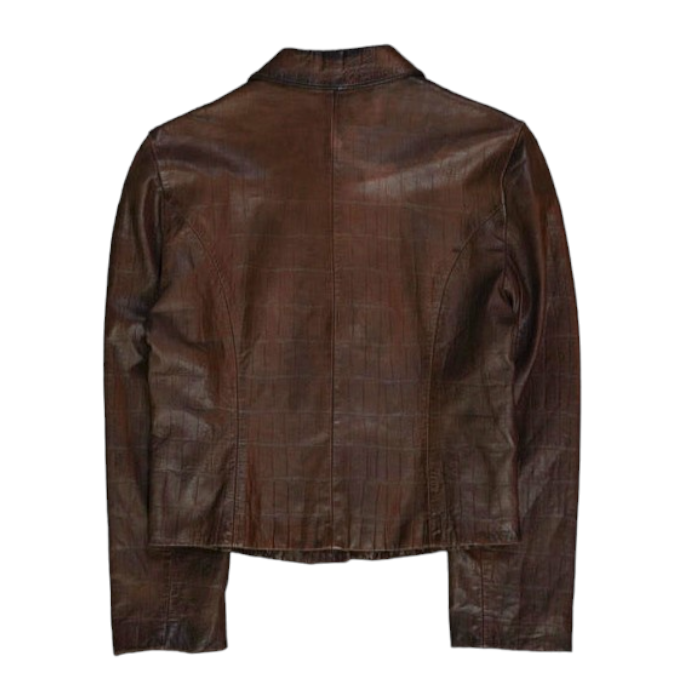 Giorgio Armani 90s Croc Leather Blazer