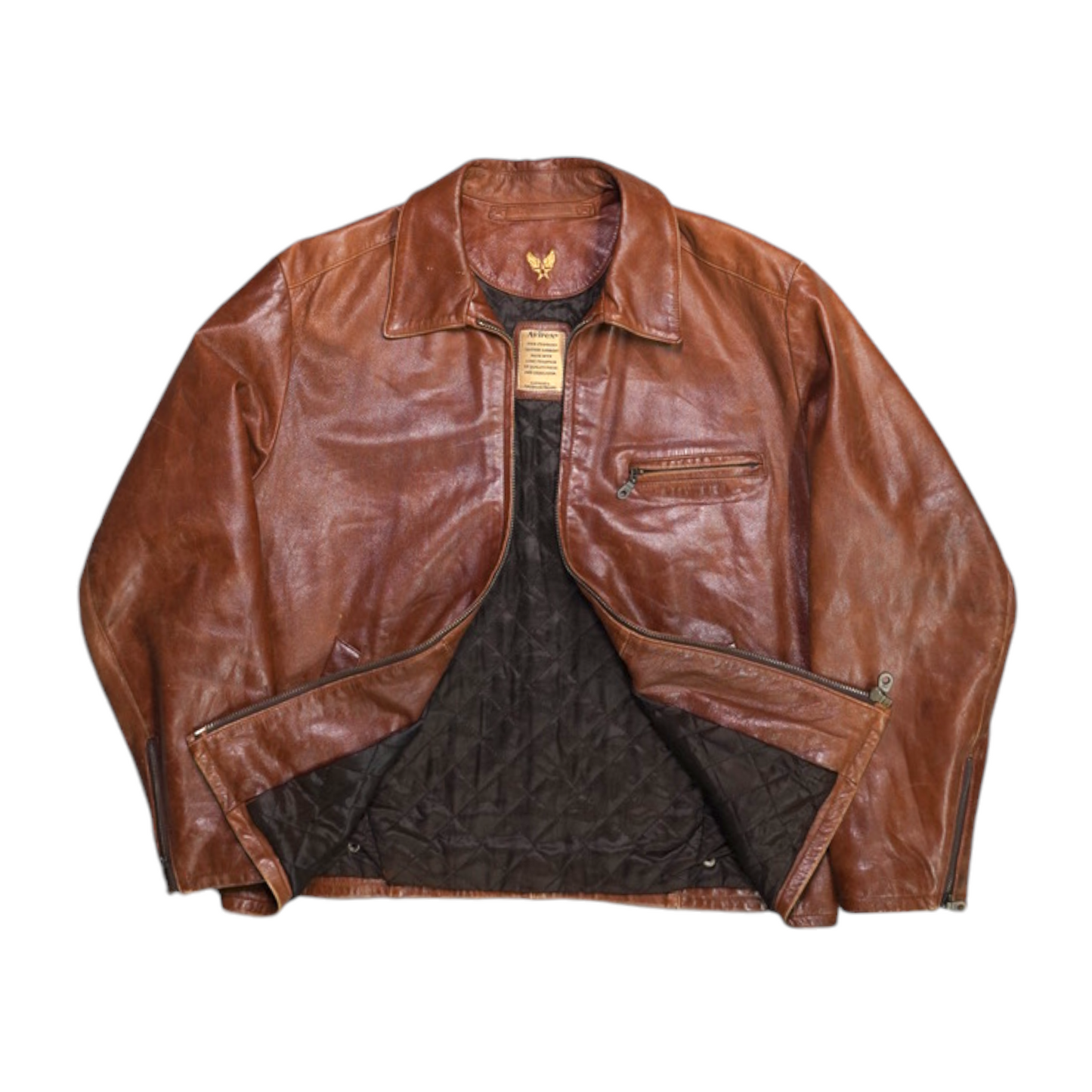 Avirex 90s Brown Leather Jacket