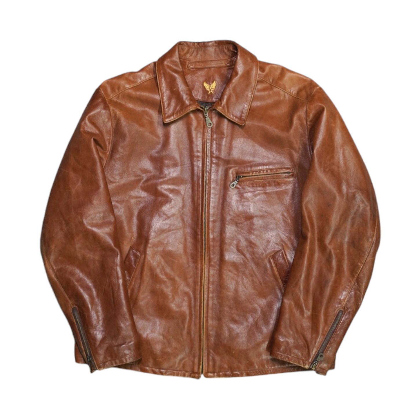 Avirex 90s Brown Leather Jacket