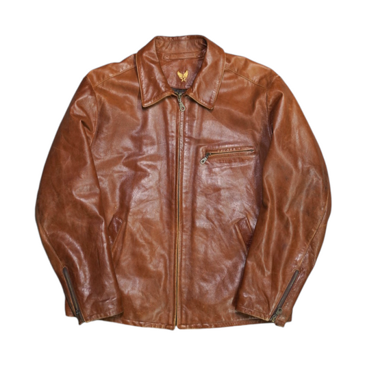 Avirex 90s Brown Leather Jacket