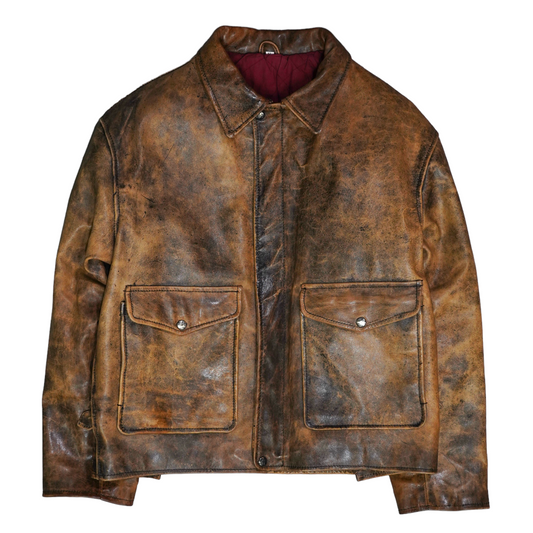 Leather 60s Sun Faded Jacket