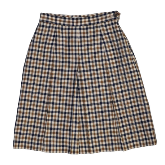 Aquascutum House Check Pleated Skirt