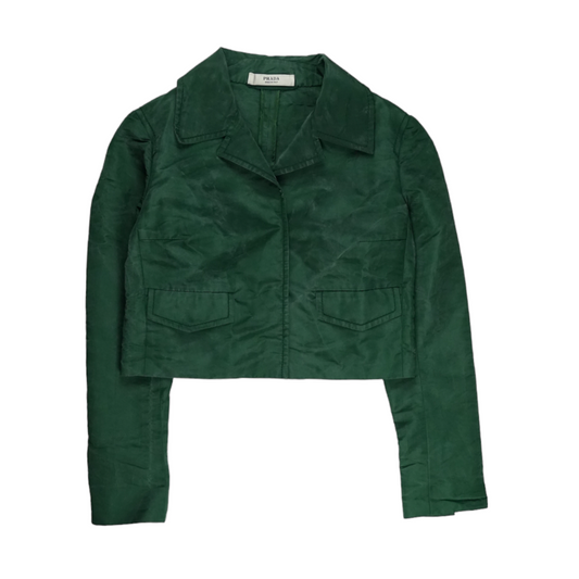 Prada Green Faded Cropped Blazer