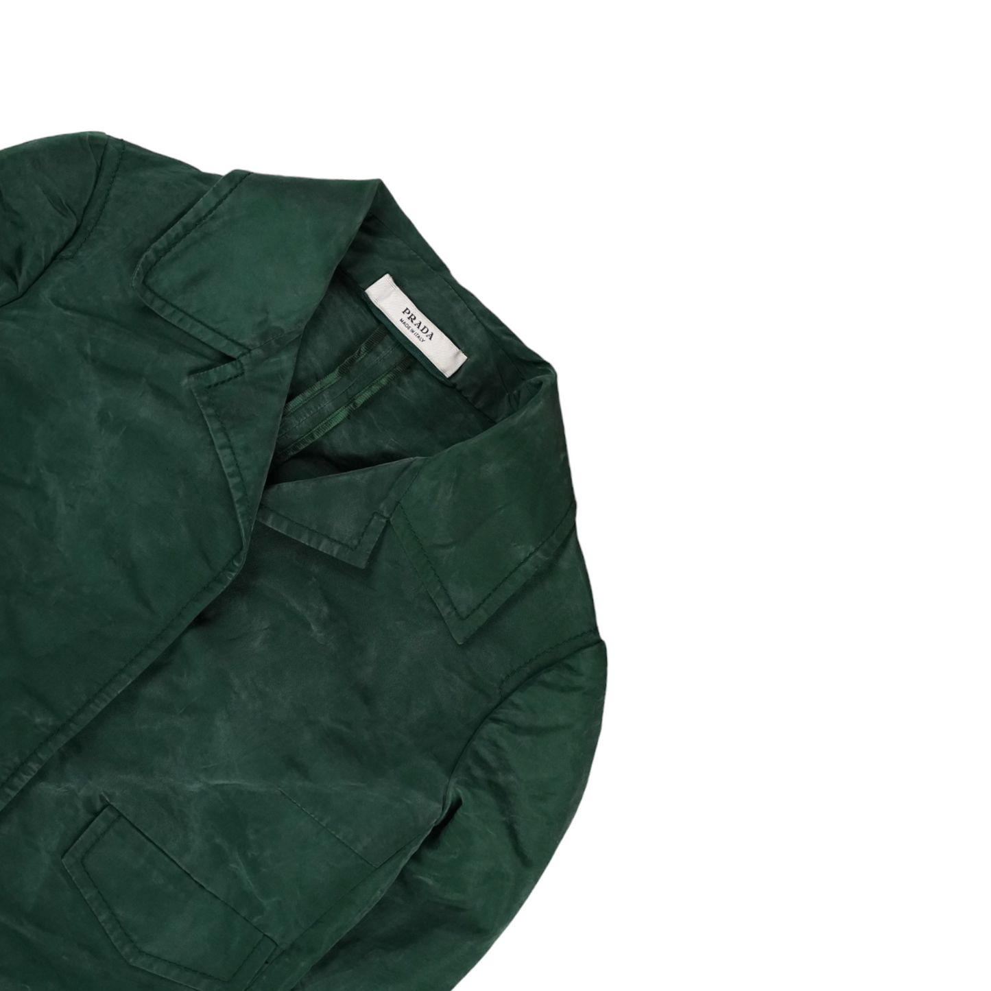 Prada Green Faded Cropped Blazer