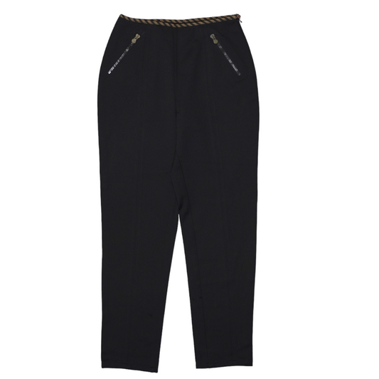 Fendi Monogram Trim Black Trousers