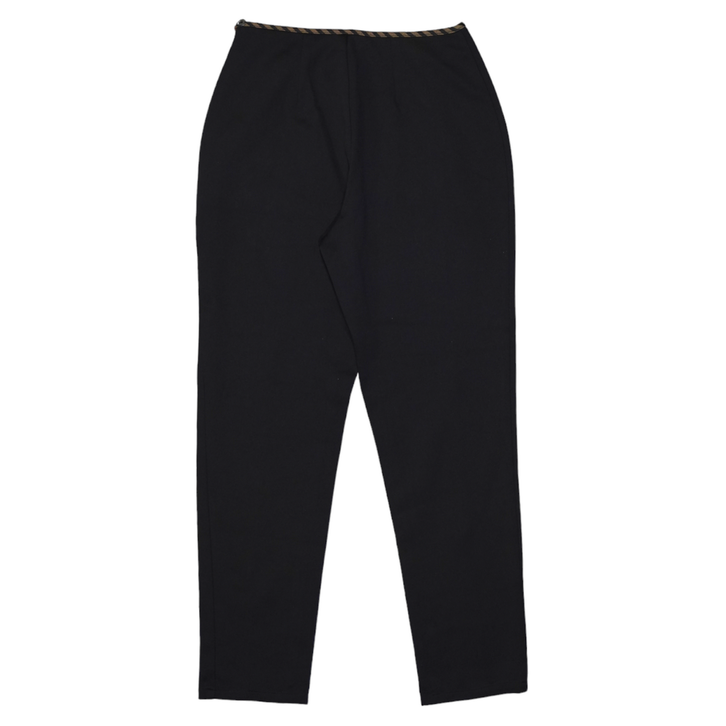 Fendi Monogram Trim Black Trousers